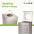 Alpine Industries 40 Gallon Ss Square Perforated Decorative Trash Can