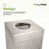 Alpine Industries 40 Gallon Ss Square Perforated Decorative Trash Can