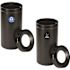 Alpine Industries 27 Gallon Ss Recycling Can And Trash Receptacle In Black