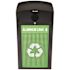 Alpine Industries 40 Gal Steel Green Outdoor Recycle/trash Receptacle-Lid