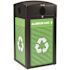 Alpine Industries 40 Gal Steel Green Outdoor Recycle/trash Receptacle-Lid