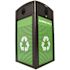 Alpine Industries 40 Gal Steel Green Outdoor Recycle/trash Receptacle-Lid