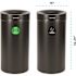 Alpine Industries 27 Gallon Ss Compost Bin And Trash Can Receptacle In Black