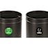 Alpine Industries 27 Gallon Ss Compost Bin And Trash Can Receptacle In Black