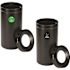Alpine Industries 27 Gallon Ss Compost Bin And Trash Can Receptacle In Black