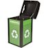Alpine Industries 80 Gal Outdoor Galvanized Steel Can/recycle Bin Combo Station