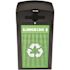 Alpine Industries 80 Gal Outdoor Galvanized Steel Can/recycle Bin Combo Station