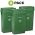 Alpine Industries 23 Gallon Slim Trash Can Receptacle With Swing Lid Green
