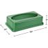Alpine Industries 23 Gallon Slim Trash Can Receptacle With Swing Lid Green