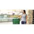Alpine Industries 23 Gallon Slim Trash Can Receptacle With Swing Lid Green