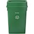 Alpine Industries 23 Gallon Slim Trash Can Receptacle With Swing Lid Green