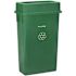 Alpine Industries 23 Gallon Slim Trash Can Receptacle With Swing Lid Green