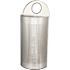 Alpine Industries 12 Gal Ss Perforated Half Round Decorative Trash Can