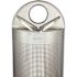 Alpine Industries 12 Gal Ss Perforated Half Round Decorative Trash Can