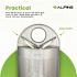 Alpine Industries 12 Gal Ss Perforated Half Round Decorative Trash Can