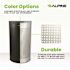 Alpine Industries 12 Gal Ss Perforated Half Round Decorative Trash Can