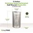 Alpine Industries 12 Gal Ss Perforated Half Round Decorative Trash Can