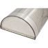 Alpine Industries 12 Gal Ss Perforated Half Round Decorative Trash Can