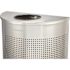Alpine Industries 12 Gal Ss Perforated Half Round Decorative Trash Can