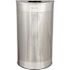Alpine Industries 12 Gal Ss Perforated Half Round Decorative Trash Can