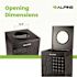Alpine Industries 40 Gal Black Perforated Metal Square Decorative Receptacle Can