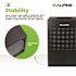 Alpine Industries 40 Gal Black Perforated Metal Square Decorative Receptacle Can