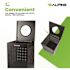 Alpine Industries 40 Gal Black Perforated Metal Square Decorative Receptacle Can
