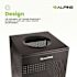 Alpine Industries 40 Gal Black Perforated Metal Square Decorative Receptacle Can