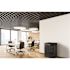 Alpine Industries 40 Gal Black Perforated Metal Square Decorative Receptacle Can