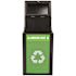Alpine Industries 40 Gal Steel Green OD Recycle/can Receptacle-Mixed Dome Lid