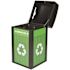 Alpine Industries 40 Gal Steel Green OD Recycle/can Receptacle-Mixed Dome Lid