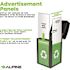 Alpine Industries 40 Gal Steel Green OD Recycle/can Receptacle-Mixed Dome Lid