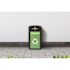 Alpine Industries 40 Gal Steel Green OD Recycle/can Receptacle-Mixed Dome Lid