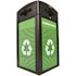 Alpine Industries 40 Gal Steel Green OD Recycle/can Receptacle-Mixed Dome Lid