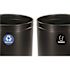 Alpine Industries 50 Gallon Ss Recycling Can And Trash Can Receptacle In Black