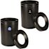 Alpine Industries 50 Gallon Ss Recycling Can And Trash Can Receptacle In Black