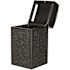 Alpine Industries 80 Gal OD Grey Stone Panel Trash Can/steel Recycle Station