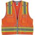Ergodyne 8254hdz 4xl/5xl Orange Two-Tone Zipper Heavy-Duty Surveyors Vest