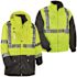 Ergodyne 8388 2XL Lime 4-In-1 Hi-Vis Winter Jacket Parka Black Bottom