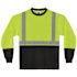 Ergodyne 8291bk S Lime Class 2 Hi-Vis Long Sleeve Shirt Black Bottom