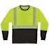 Ergodyne 8281bk XL Lime Class 2 Long Sleeve Shirt Black Bottom