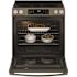 Ge 30 Inch 5.3 Cubic Feet Slide In Electric Convection RanWith Air Fry, Slate