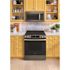 Ge 30 Inch 5.3 Cubic Feet Slide In Electric Convection RanWith Air Fry, Slate
