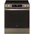 Ge 30 Inch 5.3 Cubic Feet Slide In Electric Convection RanWith Air Fry, Slate