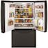 Ge Energy Star 25.7 Cubic Feet French-Door Refrigerator Black Slate ADA