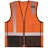 Ergodyne 8210zbk 4xl/5xl Orange Hi Vis Safety Vest
