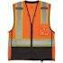 Ergodyne 8251hdzbk 4xl/5xl Orange Hi Vis Safety Vest