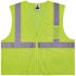 Ergodyne 8256z L/xl Lime Class 2 Self-Extinguishing Vest - Zipper