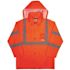 Ergodyne 8366 2XL Orange Class 3 Lightweight Hi-Vis Rain Jacket