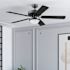 Generic Private Brand Rosemont 52" Dual Mount Ceiling Fan, Matte Black